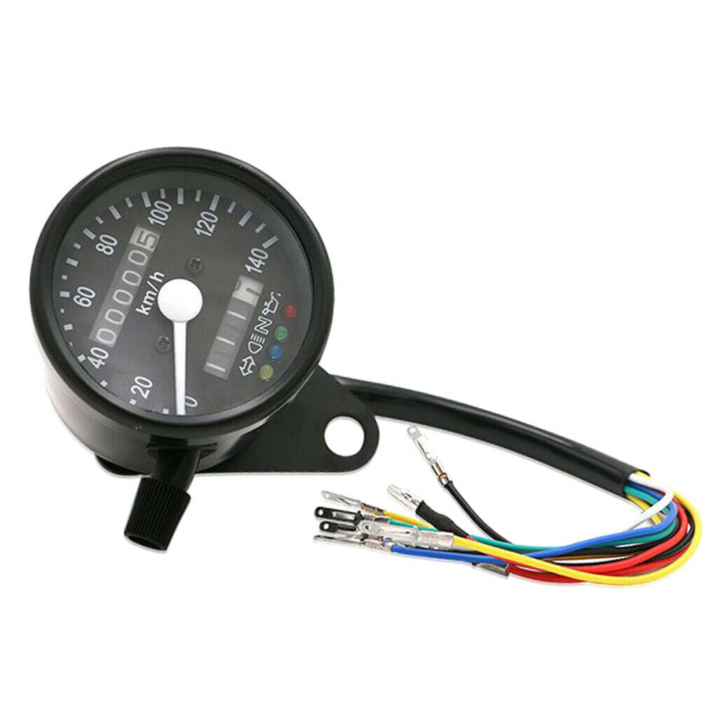 Black Retor ATV LED Backlight Digital Tachometer Speedometer Odometer Gauge