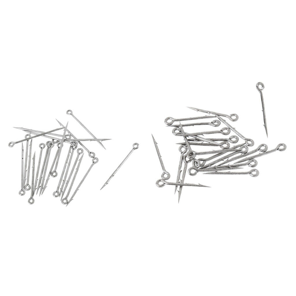 40 Pcs Two Size Bait holder Straight Fishing Worm Hooks High Carbon Steel Fish