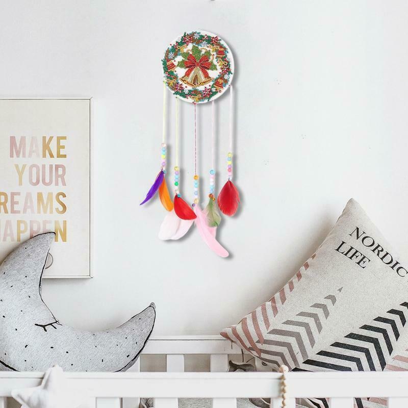 DIY 5D Diamond Painting Kits for Adults Beginner Christmas Bell Wind Chime Craft