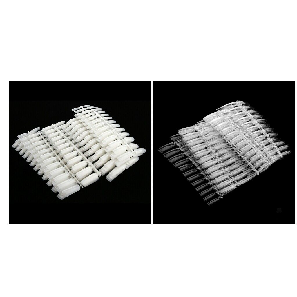 False Nail Tips Pratice Stickers Display Nail Gel UV Polish Manicure Clear