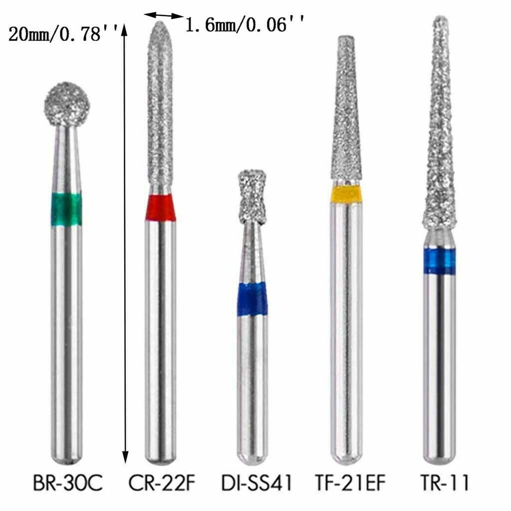 Pack of 100 Stainless Steel Anti-rust Nail Drill Bit Electric Manicure Bits