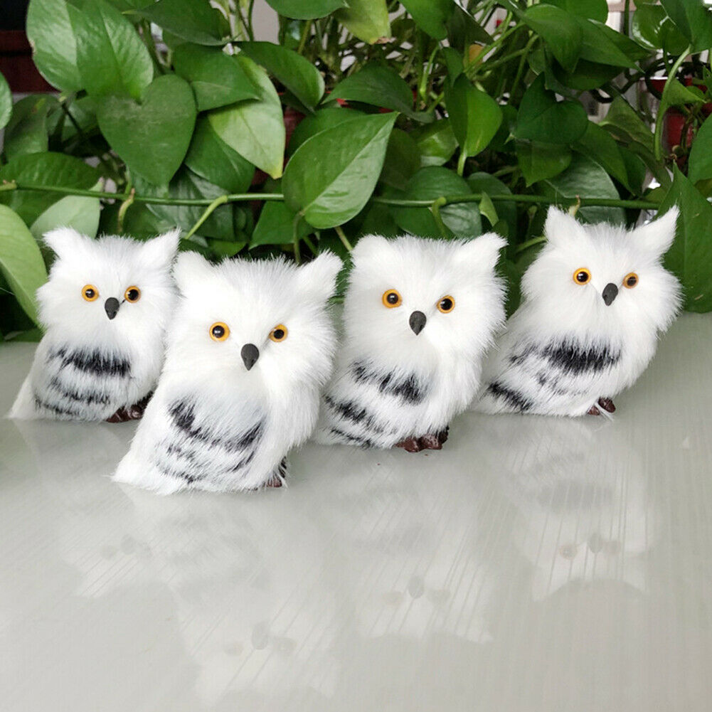 Owl Furry Christmas Ornaments Simulation Decor Christmas Family Child Gift  NEW