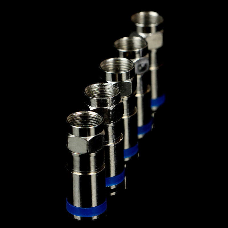 5Pcs F-Type Male Plug Compression Connectors For RG6 Coax Coaxial TV Cabl.l8