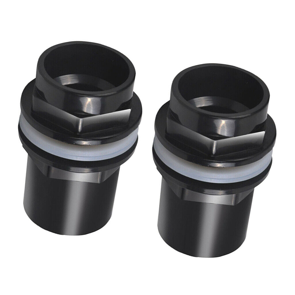 2-Pack Aquarium 2 Way Water Distribution Line Valves Connector Coupler 32mm Dia