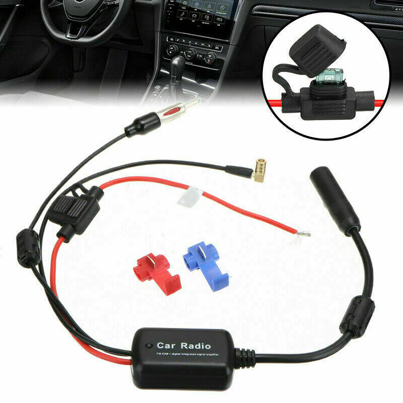 Automobile Universal Car FM / AM Radio Stereo Antenna Signal Amplifier Booster