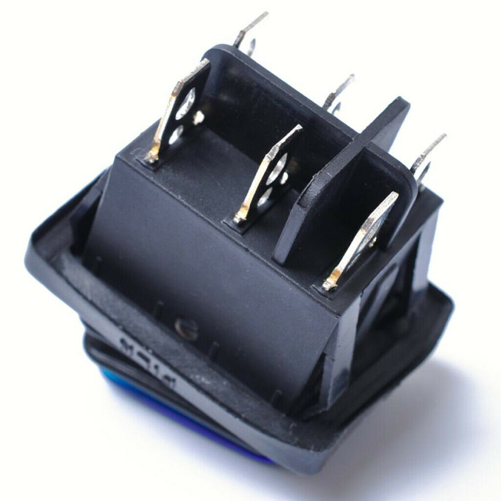 6 Pieces 6 Pin On-Off-On Car Boat Lighted Rocker Toggle Switch Waterproof