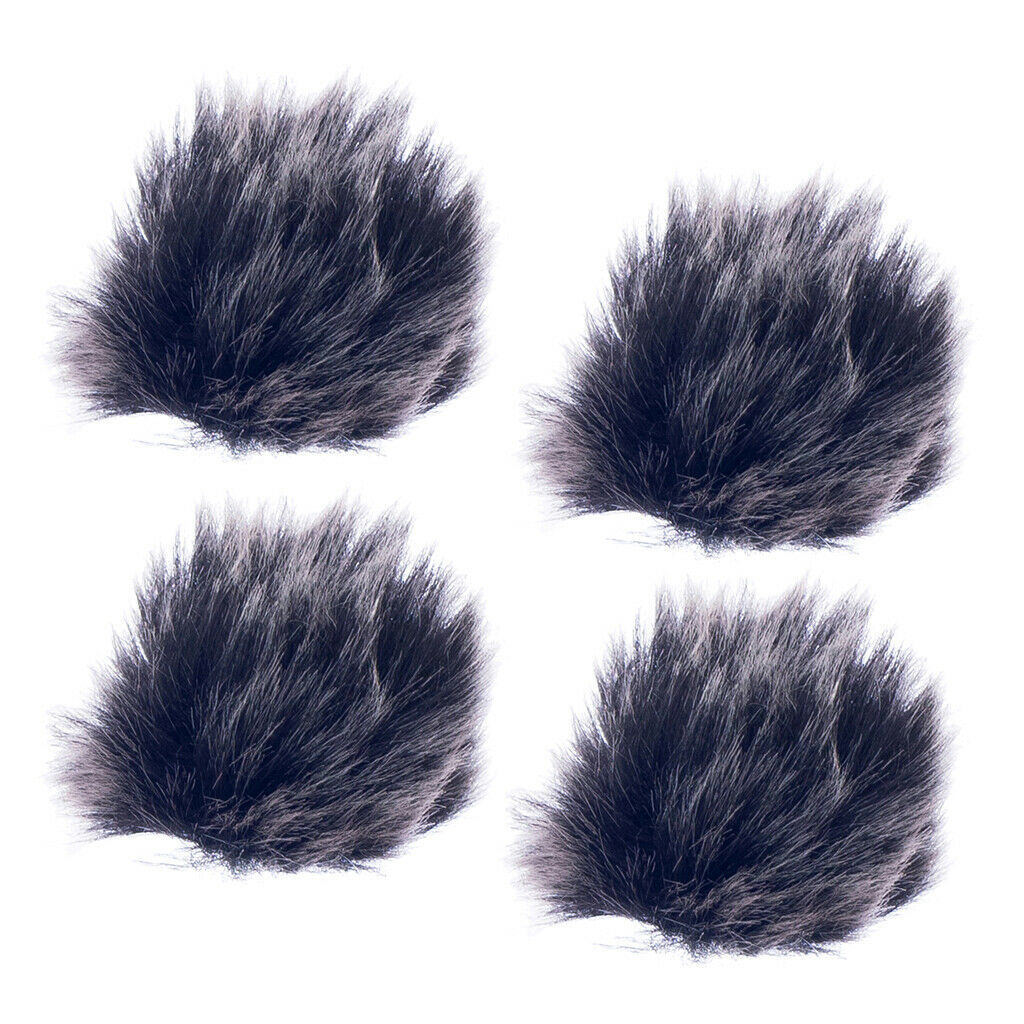 4Pcs Wind Muff Lapel Lavalier Mic Cover Removable Accessory for Outdoor
