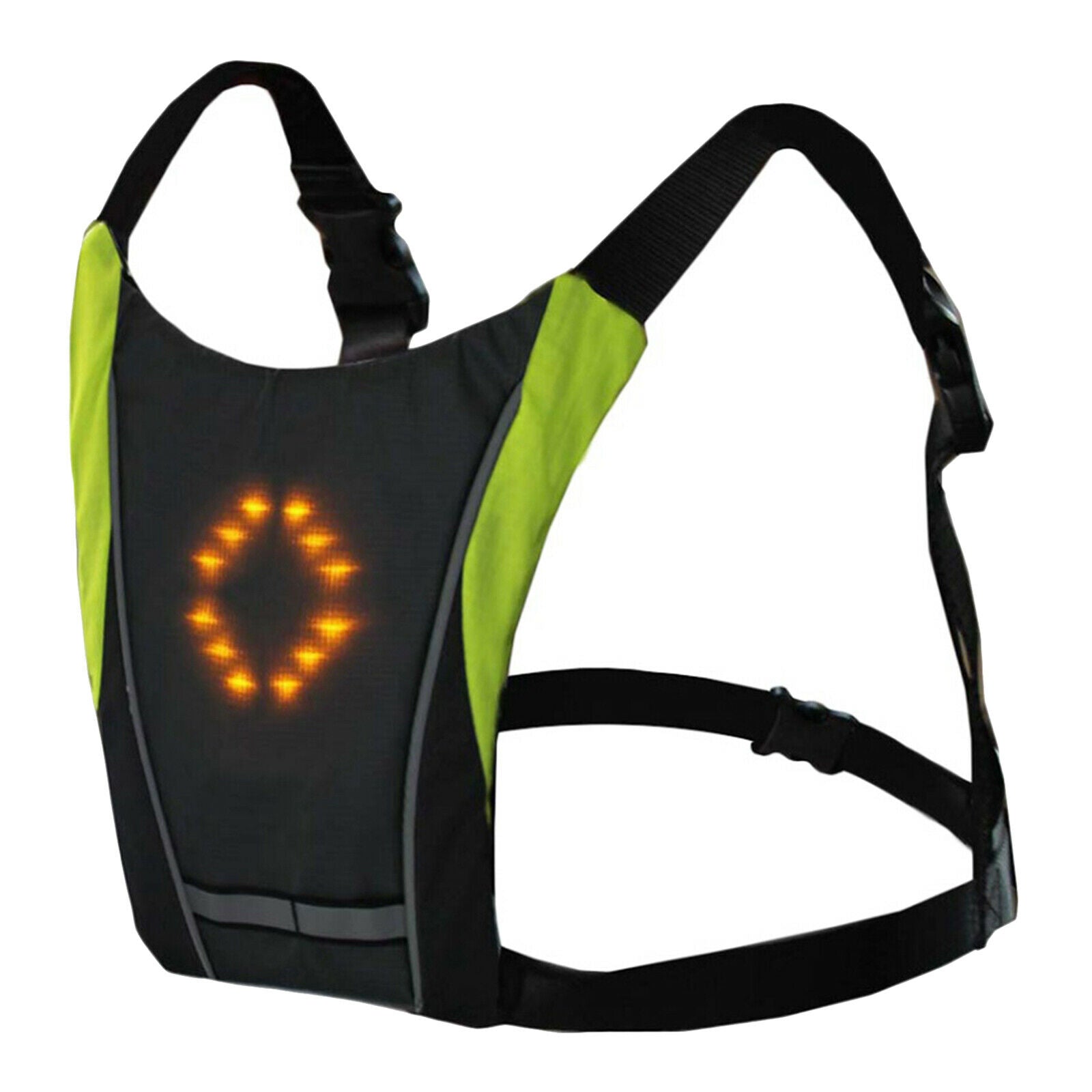 Turn Signal Vest Remote Direction Indicator Walking Bike Guide Light Guiding