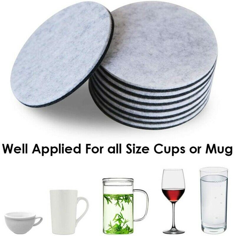 Usable Felt Coasters for Drinks Absorbent with Holder, Table Cup Wine Bar CoasX7