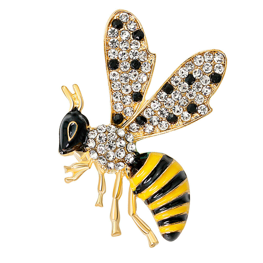Rhinestone Honeybee Brooch Insect Brooch Boutonniere Jewelry