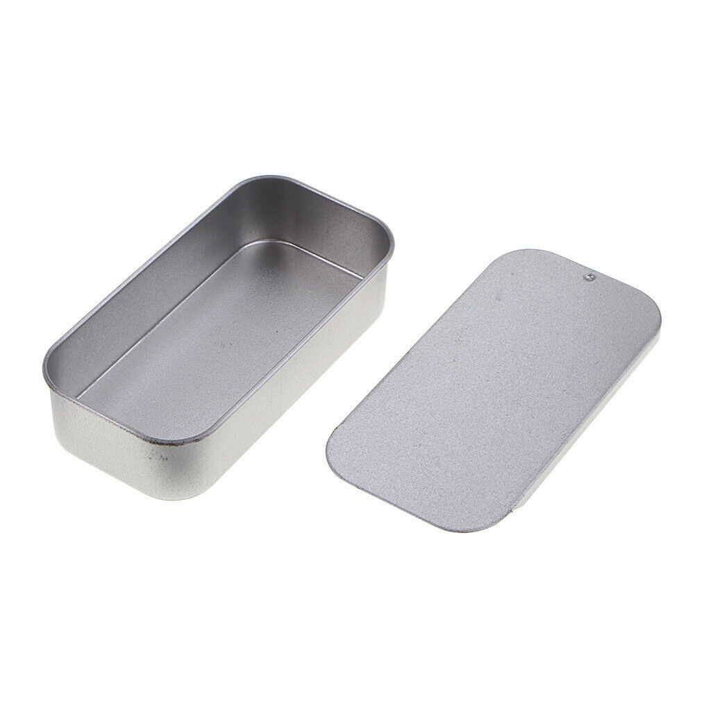 24Pcs Metal Slide Top Tin Box Case Mini Home Soap Storage Organizer Cans