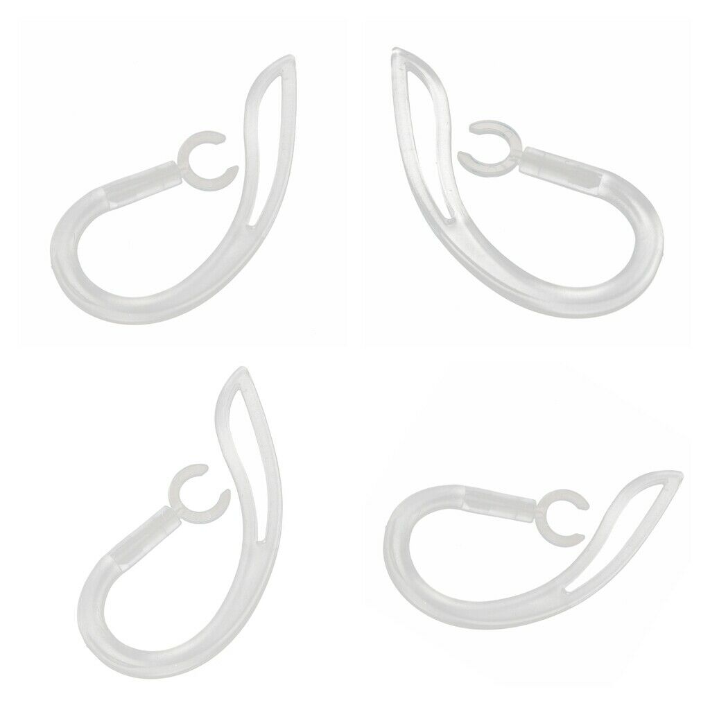 4PCS Spare Earhook Bluetooth Headset Ear Hook Loop Silicone Earloop Clear