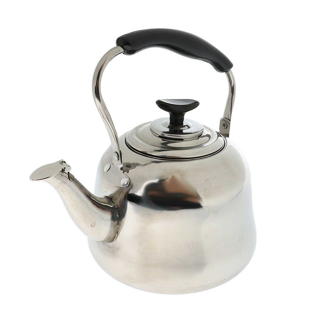 Stainless Steel 2L Whistling Tea Kettle Outdoor Camping Fishing Hiking
