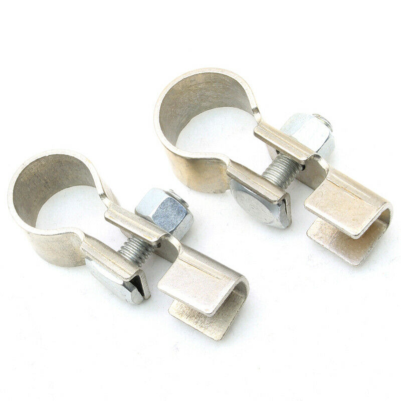 Auto Car Battery Copper Terminal Clamp Clips Connector Negative Positive 16-18mm