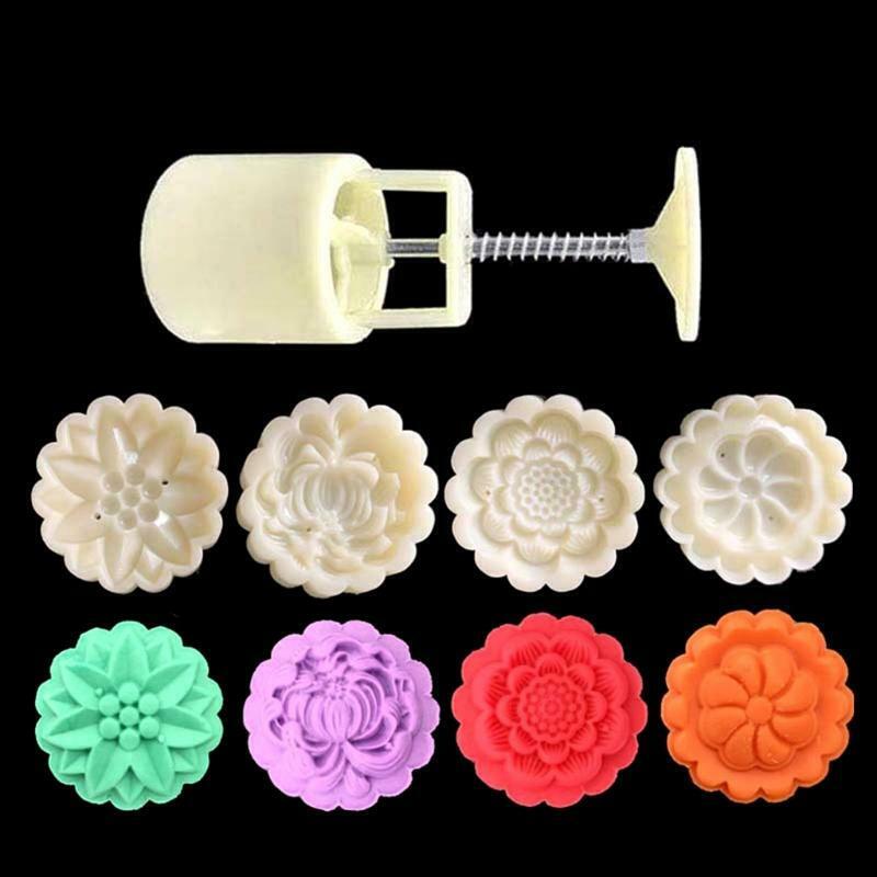 50g Hand-Pressure Moon Cake Mould Flower Cake Moon Stamp Moon Blossom Pastry