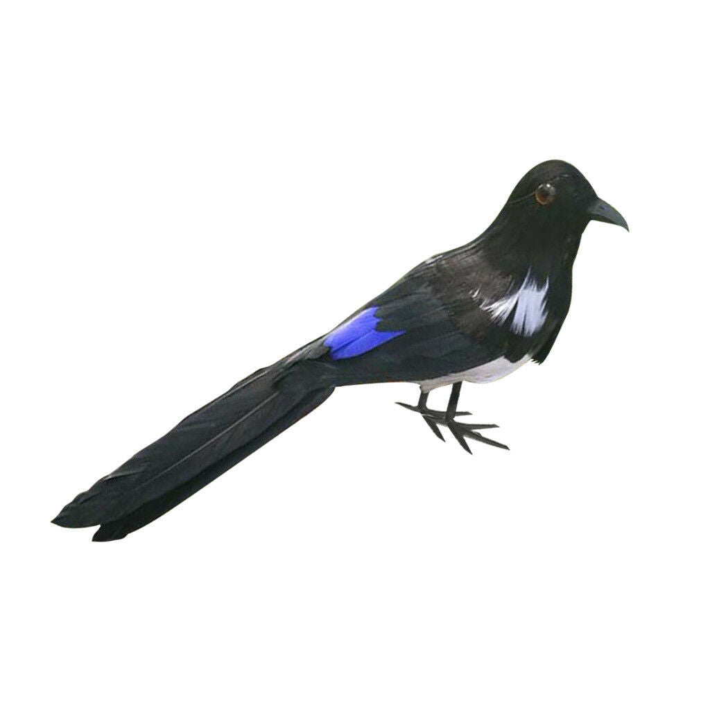 Lifelike Artificial Birds Realistic Magpie ORNAMENT for Home Tree Decor