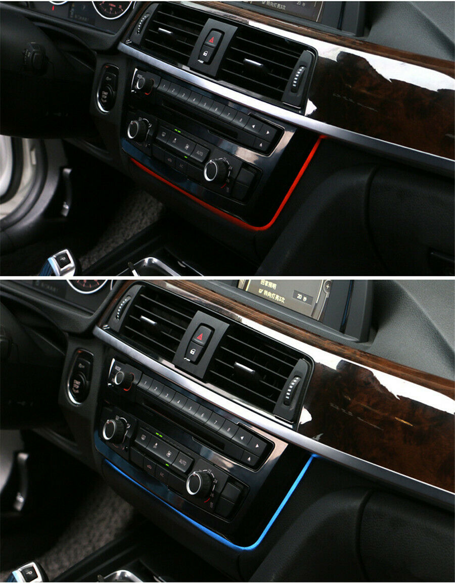 Orange Blue Car Stereo Radio Dash Decor Atmosphere Light For BMW 3 &4 Series F30