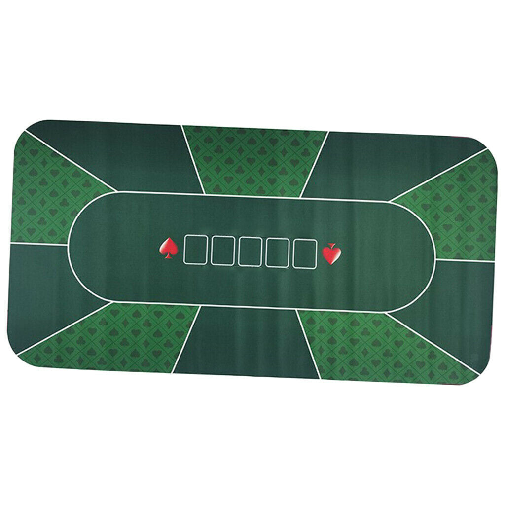 Poker Table Layout Card Playing Mat Craps Gaming Pad w/ Storage Bag 120x60cm