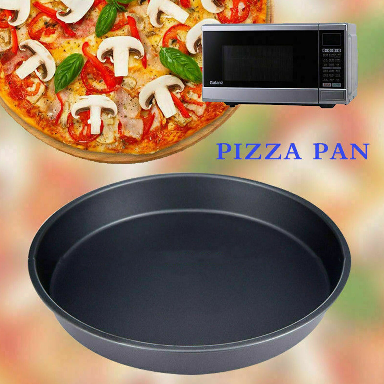 25cm Pizza Pan Round Oven Trays Non-Stick Baking Pie Tray Cooking Plate Dish