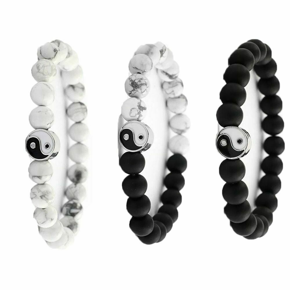 Accessories Jewelry Bracelet Braided Hand Rope Yin Yang Charm Pendant Wristband