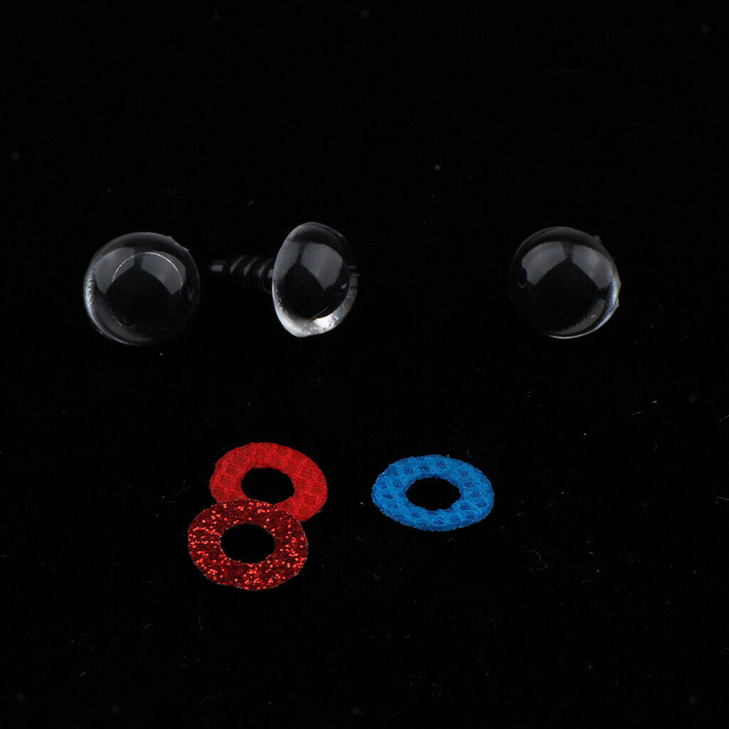 70 Pieces Owl Eyes with Glitter Nonwoven & Washers for Stuffed Animal Crafts