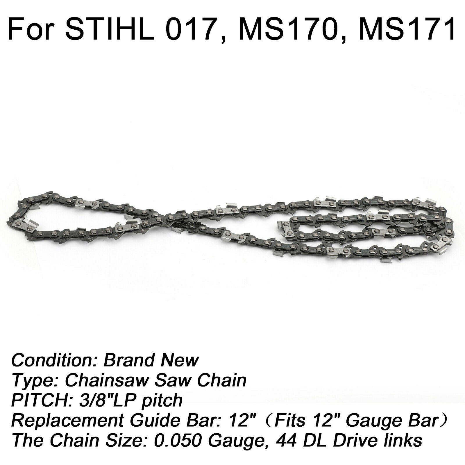 12" Chainsaw Saw Chain For STIHL 017 MS170 MS171 Chainsaw 44DL Drive Links B5