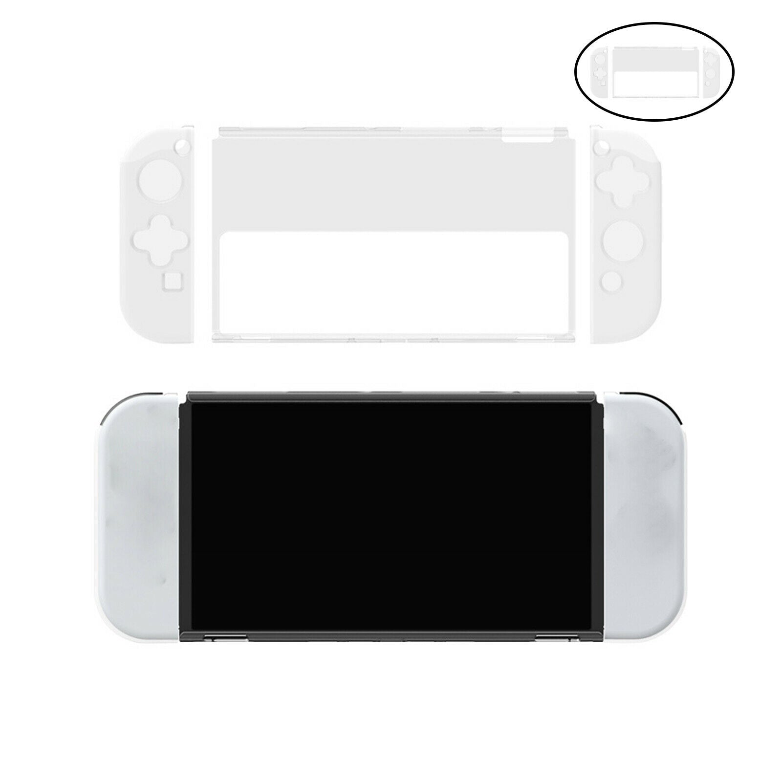 Dockable Case Clear Stand Separable Protector Shell for NS OLED Console