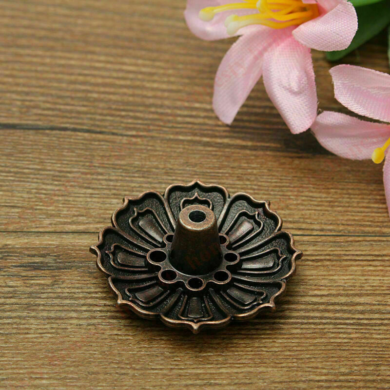 2pcs Chic 9 Holes Lotus Shape Incense Burner Holder Censer Plate For Stick Cone