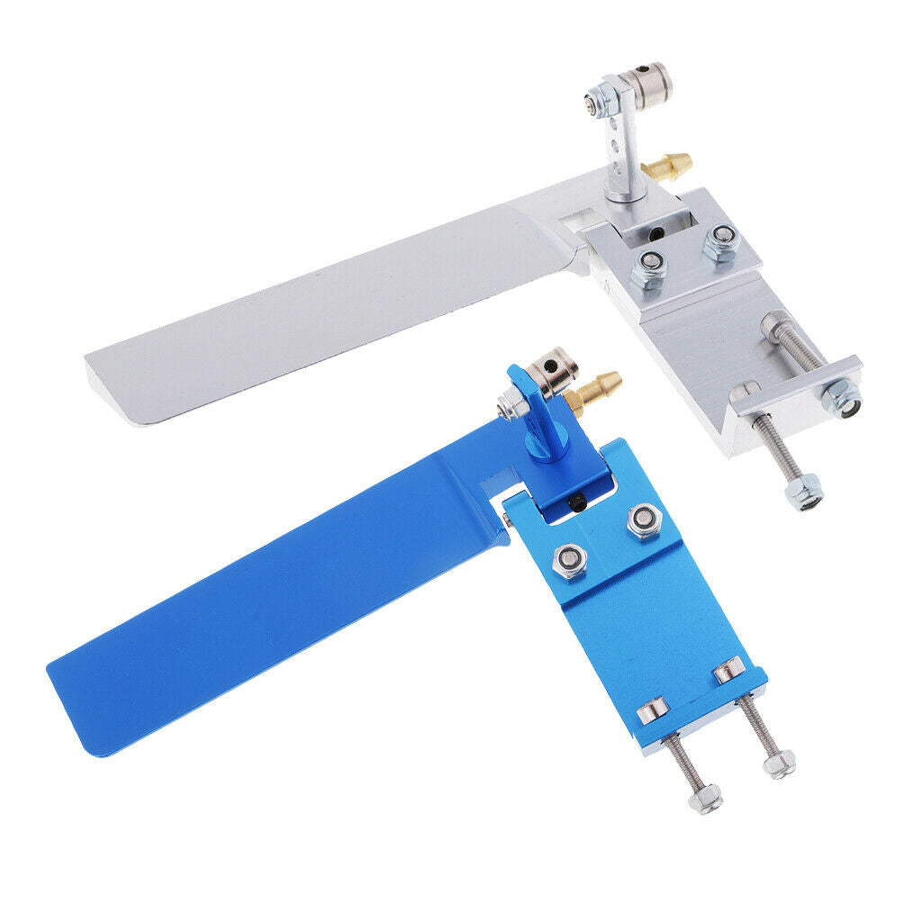 2pcs Aluminum Alloy 95mm RC Boat Rudder Water Pickup Absorbing Steering Blue