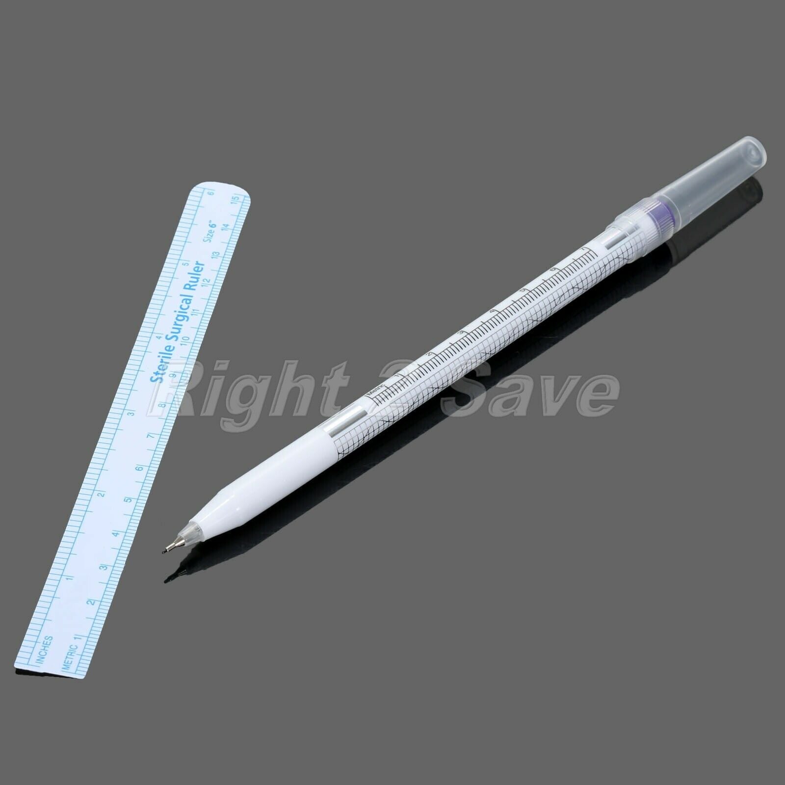 1/5Set Surgical Skin Marker Pen+Ruler For Tattoo Stencil Body Piercing Accessory