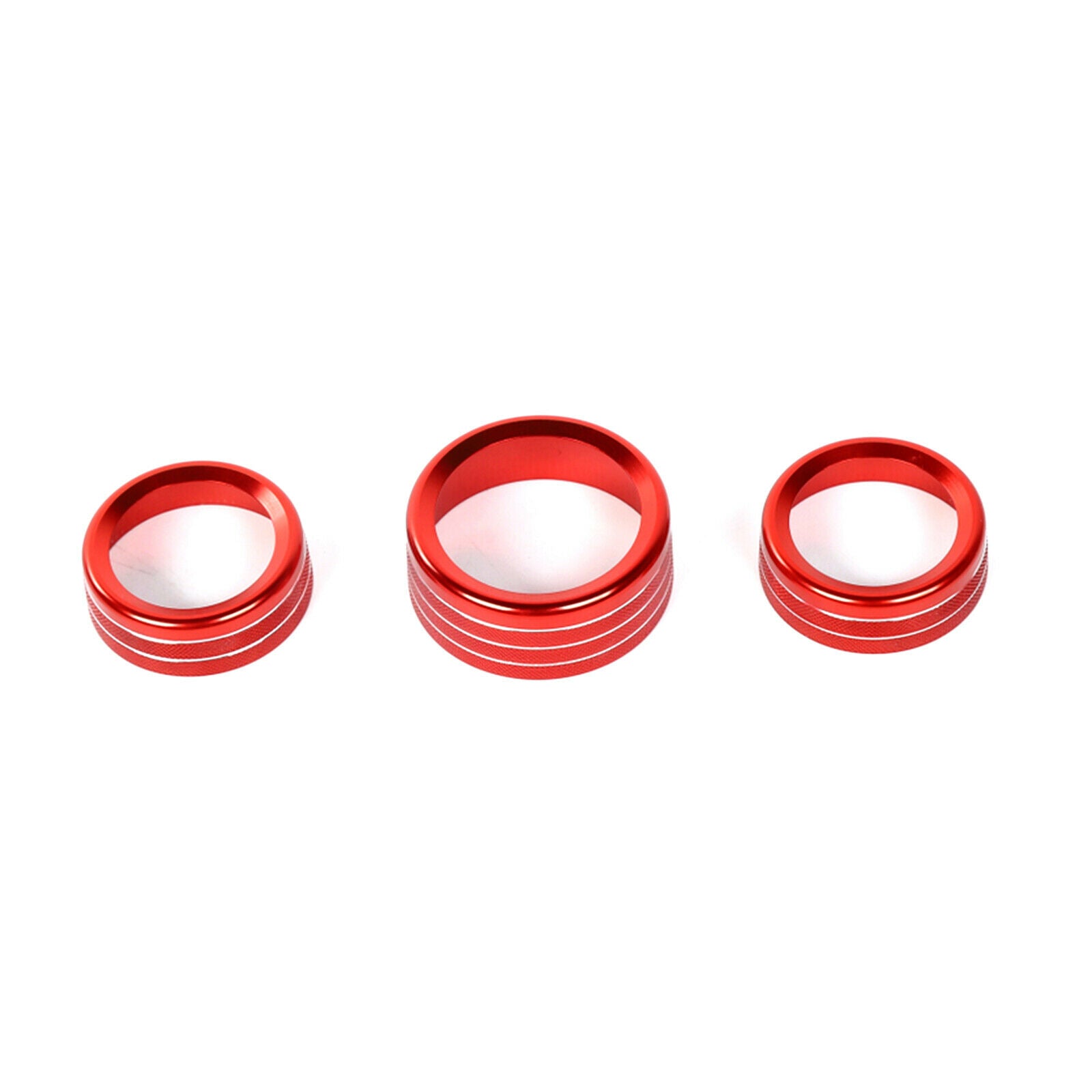 3x Air Condition&Audio Switch Knob Trim Ring Fits For Challenger/Charger 15+ CN