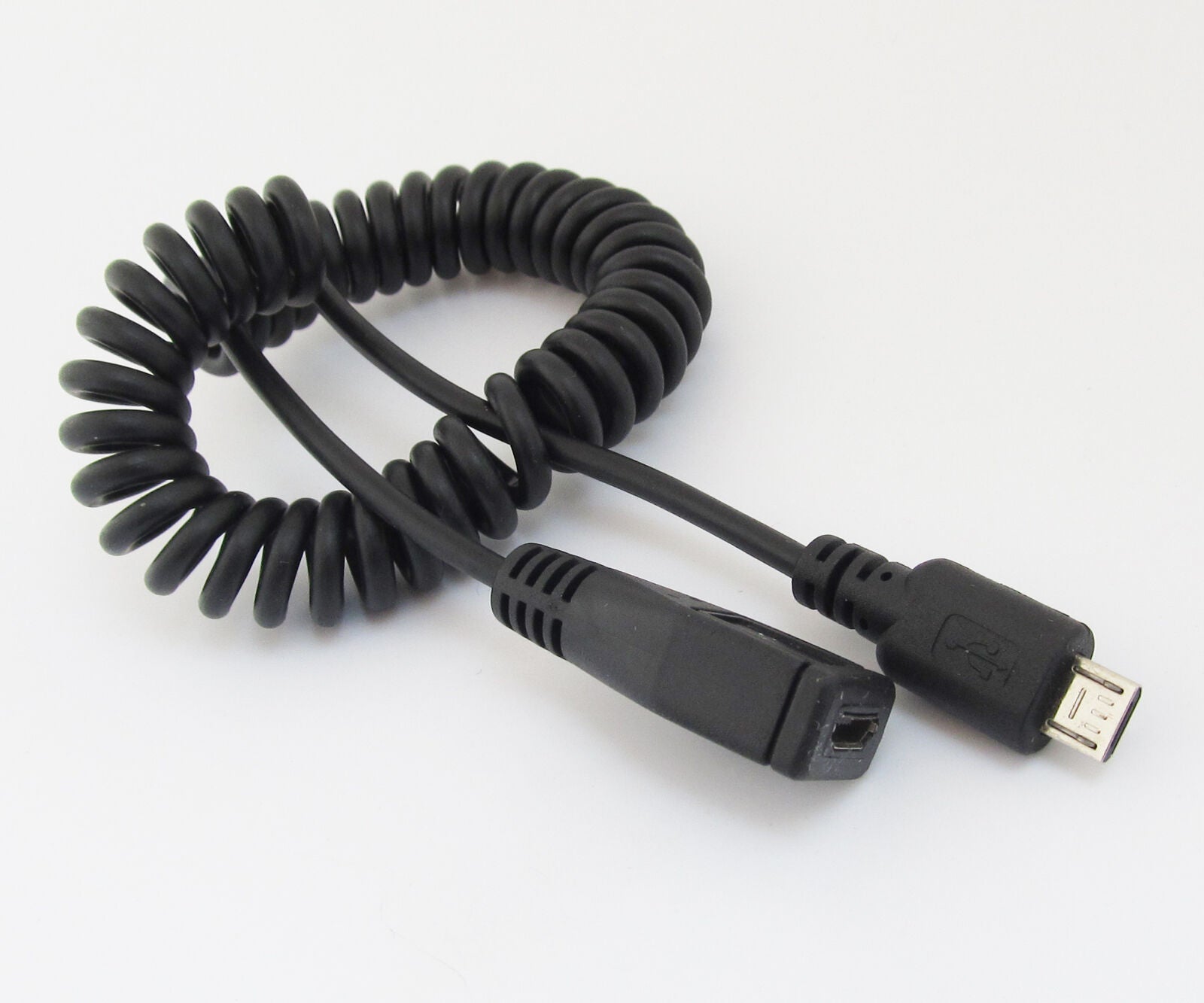 10x 30cm Micro USB 5P 2.0 Male to Female Extension Spring Retractable Data Cable