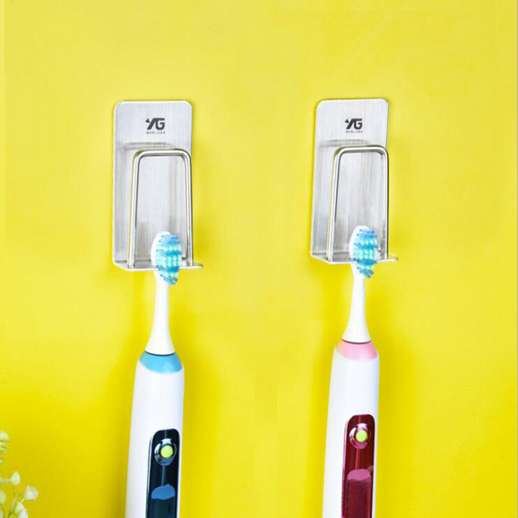 Batroom Stainless Steel Wall Mounted Toothbrush and Gargle Cup Holder Hooks