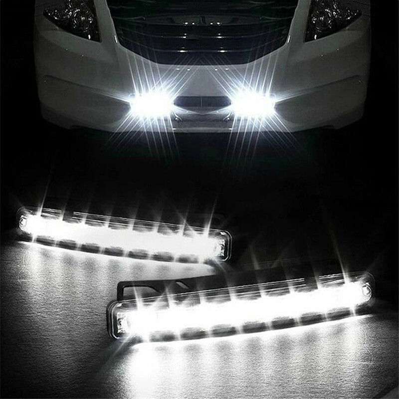 2PCS 12V 6 LED Daytime Running Light DRL Car Fog Day Driving Lamp Lights Kit Lt