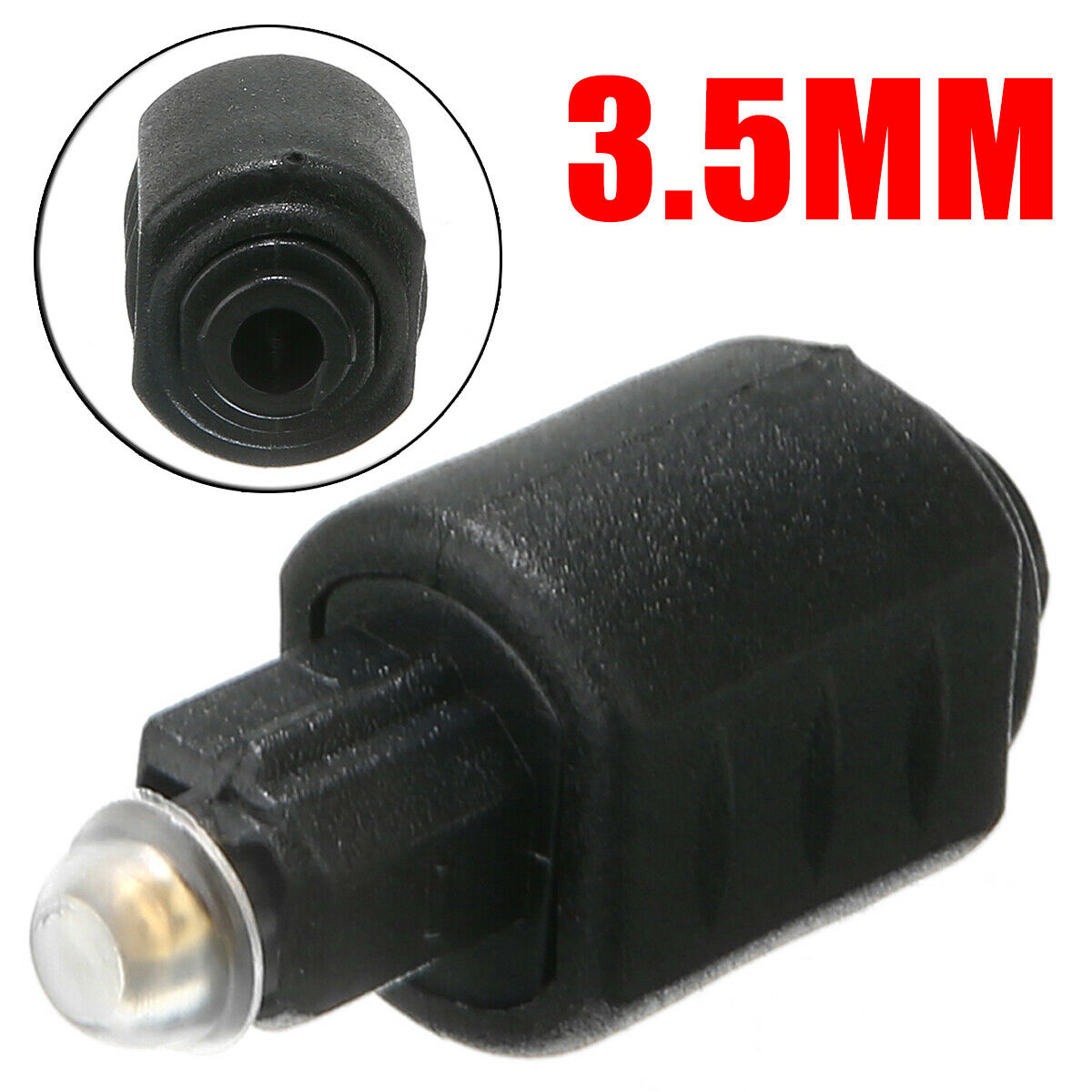 Mini Optical Audio Adapter 3.5mm Female Plug Jack to Digital Toslink Male Black