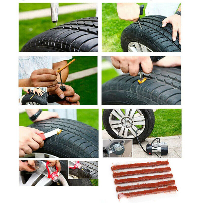 5pcs Car Motorcycle Tyre Tubeless Seal Strip Plug Tire Puncture Repair To.l8