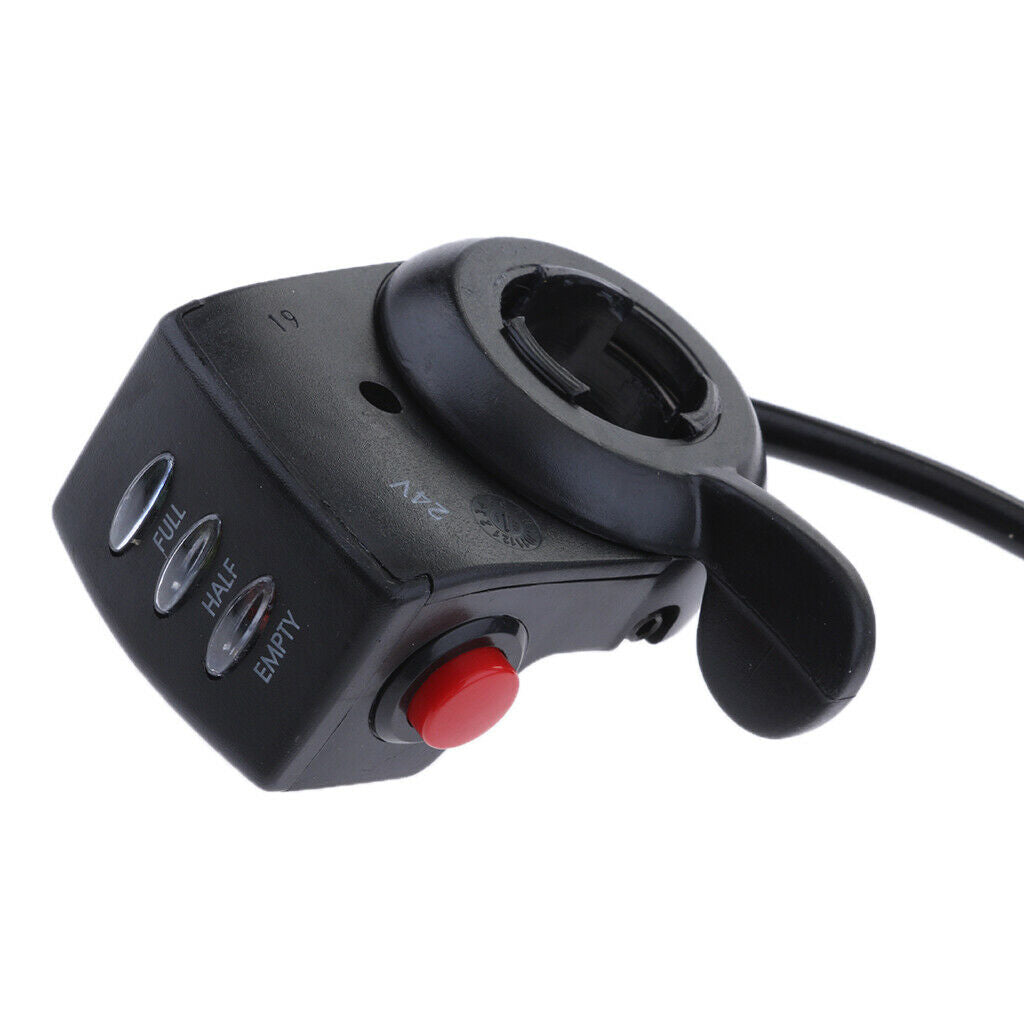 22mm Handlebar E-bike 3 LED Power Display Self-lock Switch Throttle