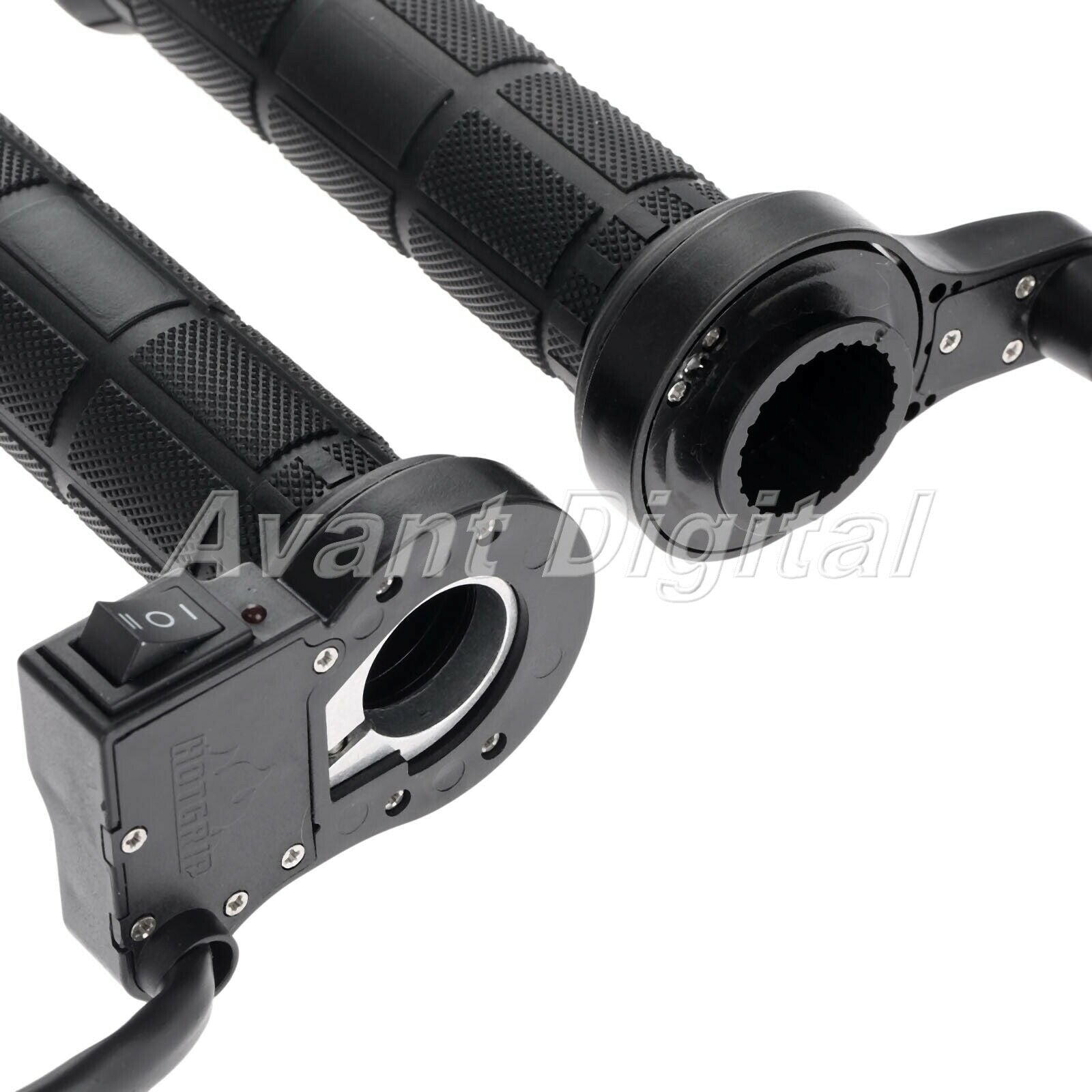 Black Motorcycle Handlebar Heating Electric Motorbike Hand Hot Grips w/ Plugs
