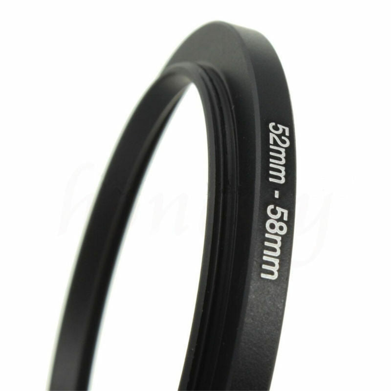 2pcs 52-58mm Step-Up Metal Adapter Filter Ring /52mm Lens to 58mm Accessory