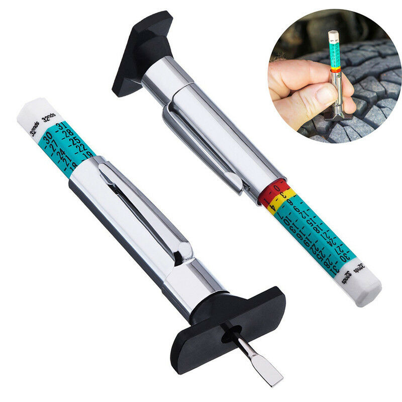 Car Tire Depth Gauge Tester Color Tyre Tread Metric Gage Motors Measures T.l8