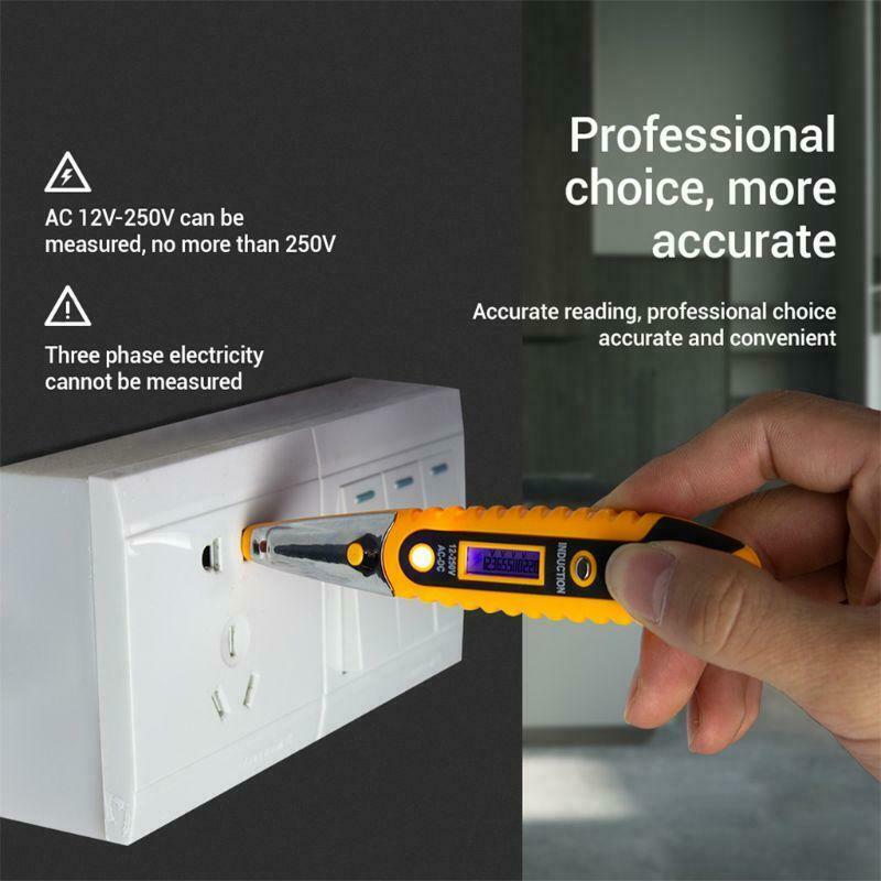 Contact Tester Pen AC Voltage Detectors Meter Volt Current Electric Test Pencil
