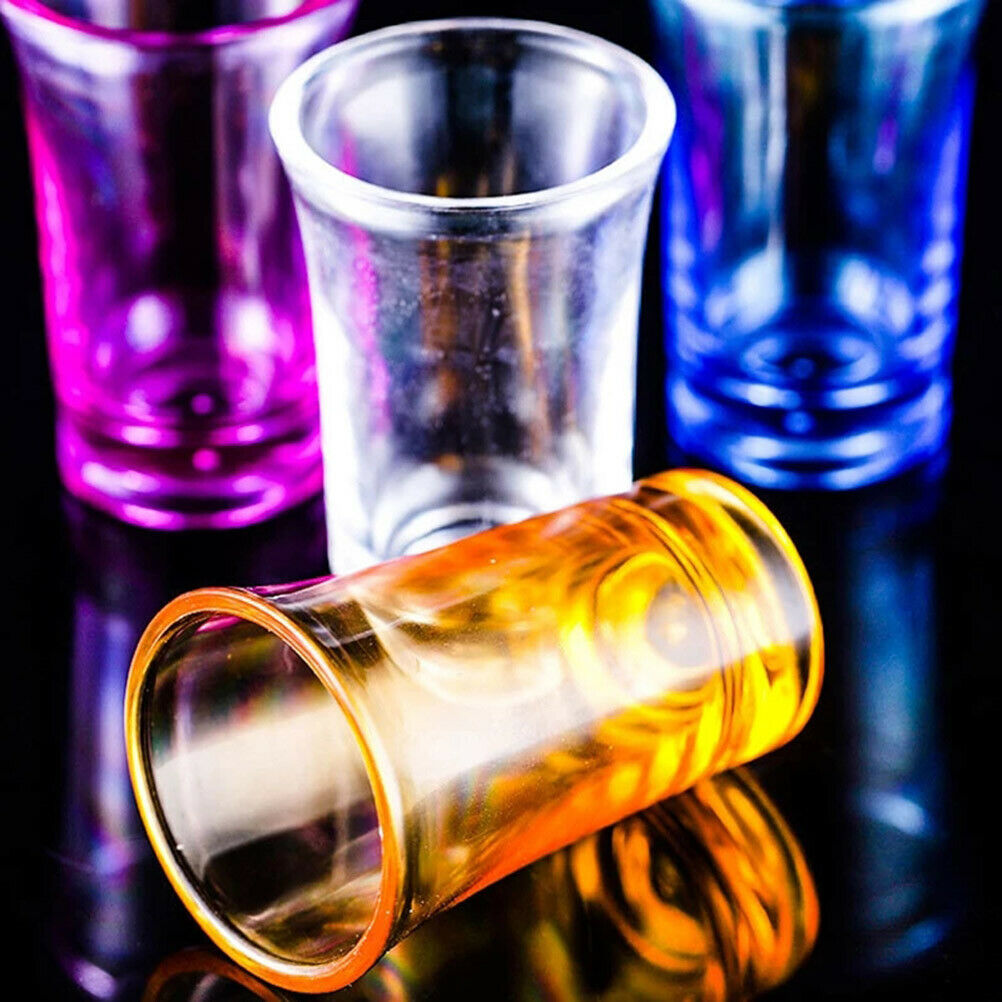 6Pcs Tall Shot Glass Set 1.2oz Drinking Glasses With Heavy Base Party Glassware