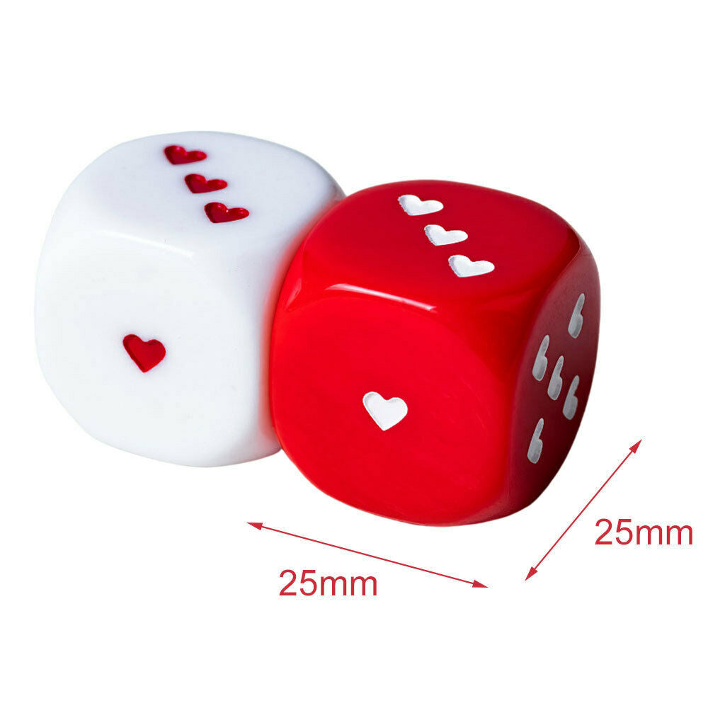2Pcs White and Color Six Sided Dice Set Roleplaying RPG DND Game Party Prop