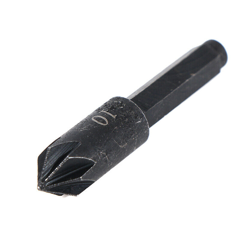 2PCS 7 Flute Sink Chamfer Cutter Countersink Drill Bit carbon steel 1/4 H.l8