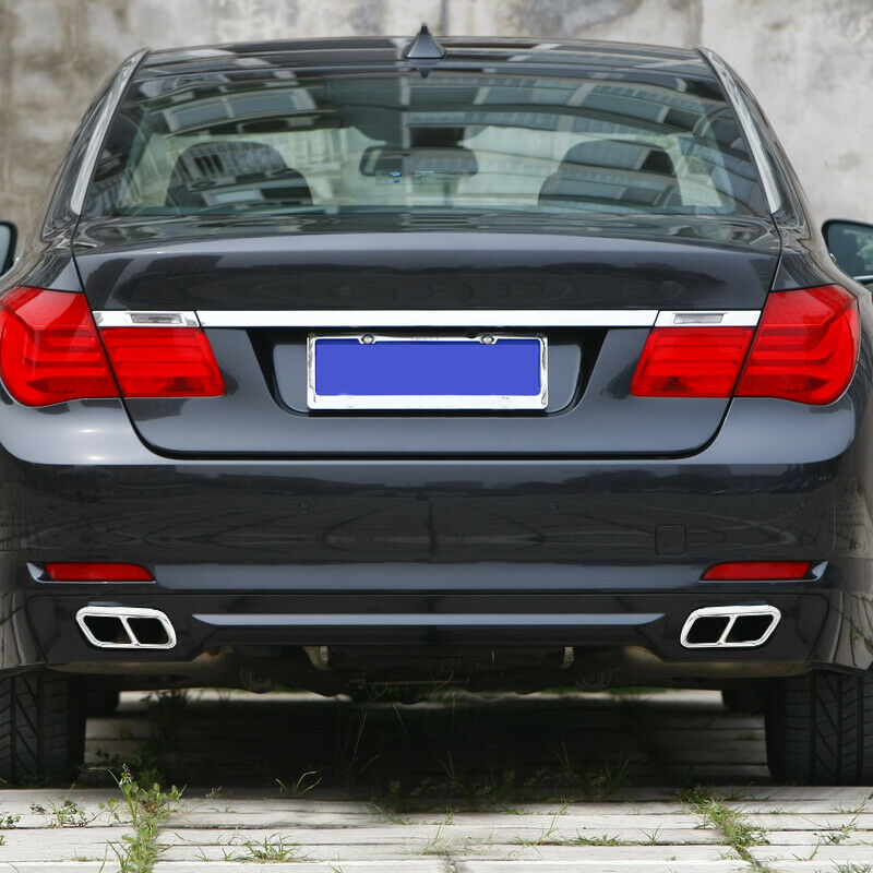 2 Dual Exhaust Pipe Tip Cover Trim fit for BMW 7 Series F01 2009-14