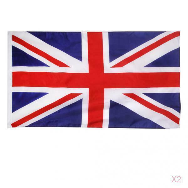 2 X Union Jack Flag England British Great Britain UK Banner 150 X 90cm / 5 X 3