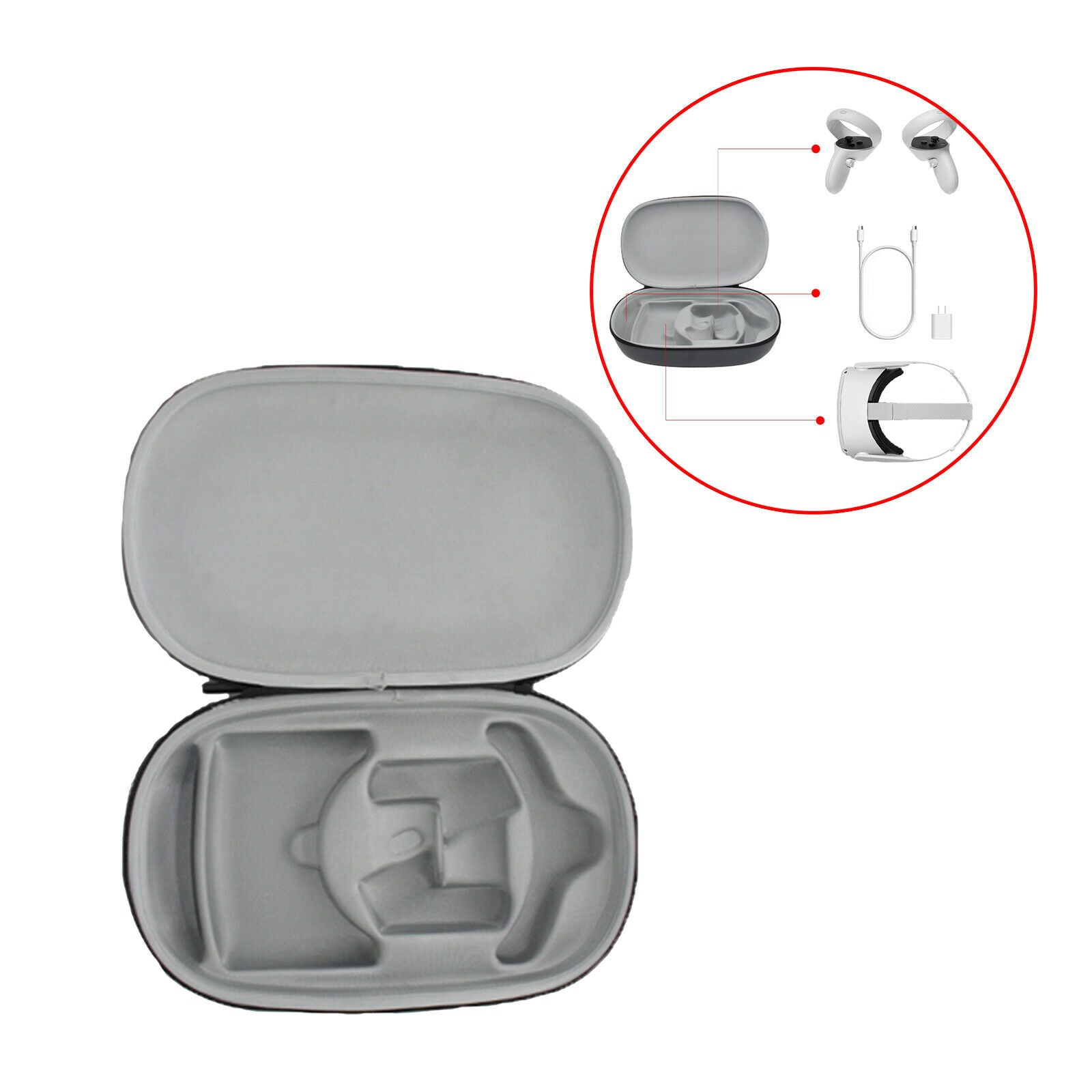 Shockproof Waterproof Carrying Case EVA Storage Bag Pouch for   Quest 2