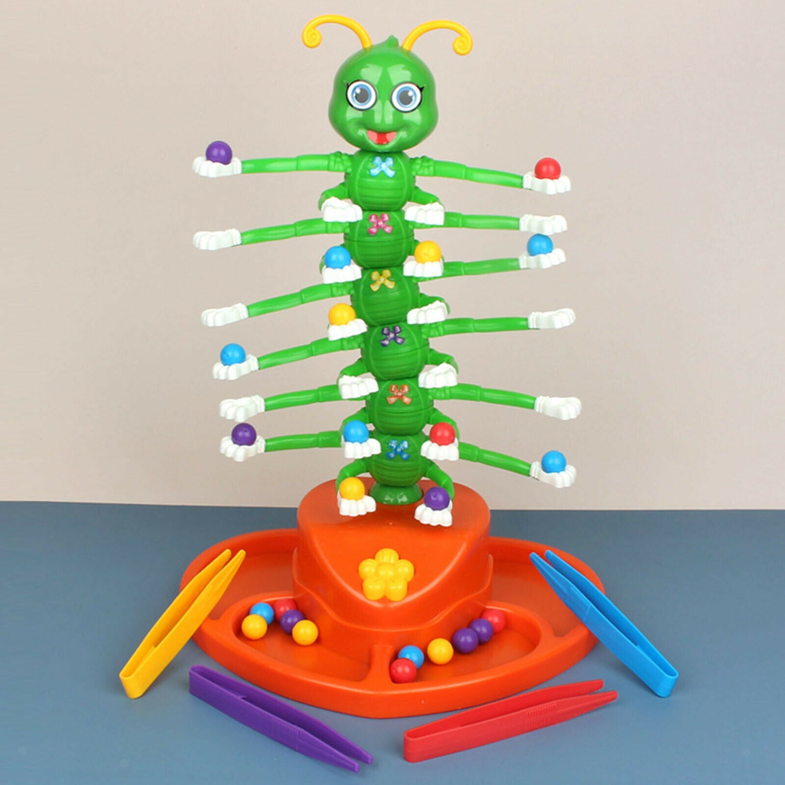 Electric Green Smile Caterpillar Balance Board Game Wiggle Toys Games Props