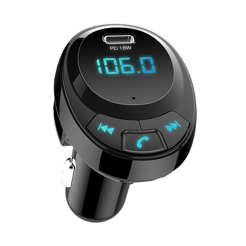 Car Truck Bluetooth MP3 Music Player Digital Display Dual USB Car Phone Charger