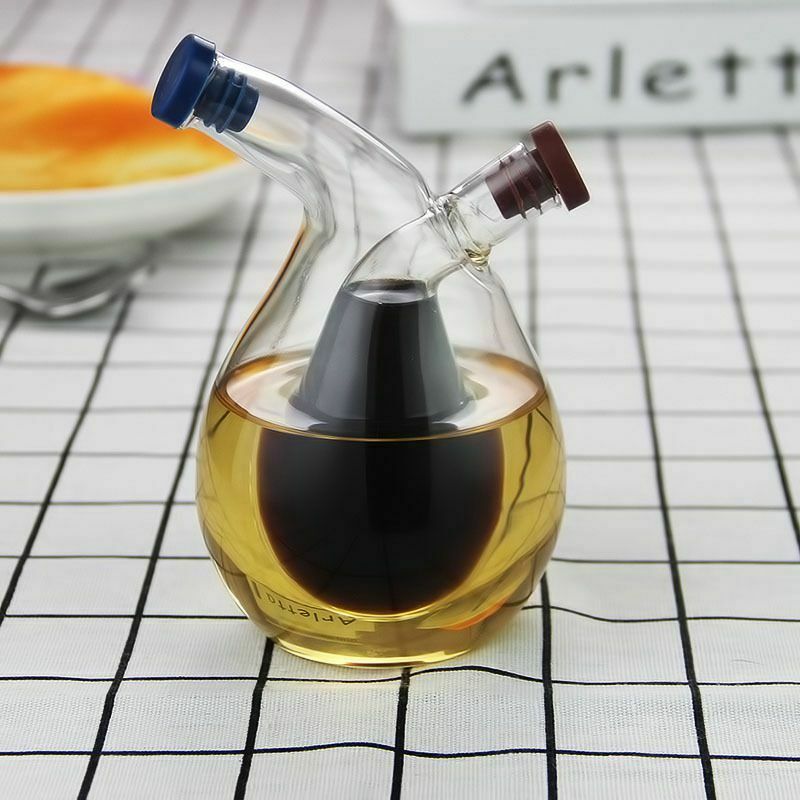 Kitchen Two-in-One Oil Dispenser Design Vinegar Cruet Olive can Quality Oil PoF3